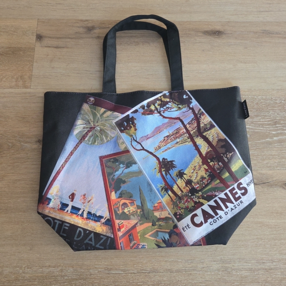 Lancome Cannes LA Corne D'or Tote Bag 15" x 13" Semi Structured 7" Handle Drop